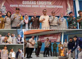 Pj. Wako, Forkopimda, dan KPU Tanjungpinang Musnahkan Sisa Surat Suara Tak Terpakai