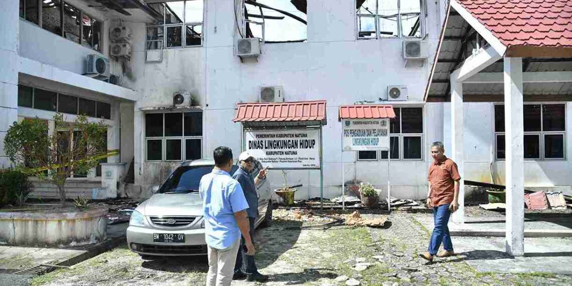 Pasca Kebakaran, Komisi I DPRD Natuna Sidak Kantor Disdikbud dan DLH