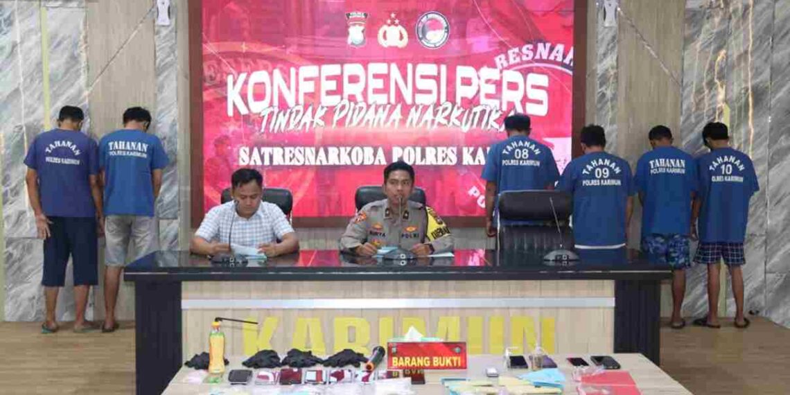 Polres Karimun Ungkap 13 Kasus Narkoba dalam Dua Bulan, 19 Tersangka Diamankan