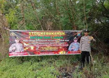 Cegah Karhutla, Polsek Balai Karimun Sosialisasikan Larangan Membakar Lahan