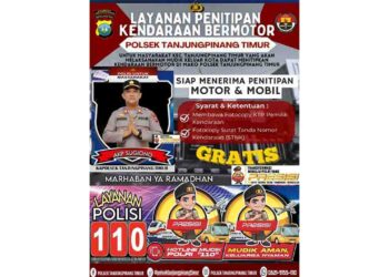 Mudik Aman Keluarga Nyaman, Polsek Tanjungpinang Timur Siap Terima Penitipan Kendaraan Gratis