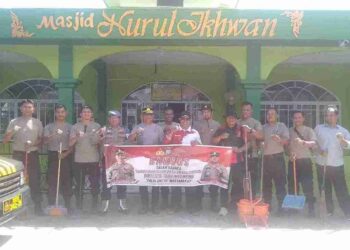 Polsek Tanjungpinang Timur Gelar Baksos dan Bansos di Masjid Nurul Ikhwan, Peringati Hari Bhayangkara ke-79