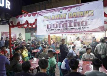 Turnamen Domino HUT Bhayangkara ke-79 Polsek Tanjungpinang Timur Meriah