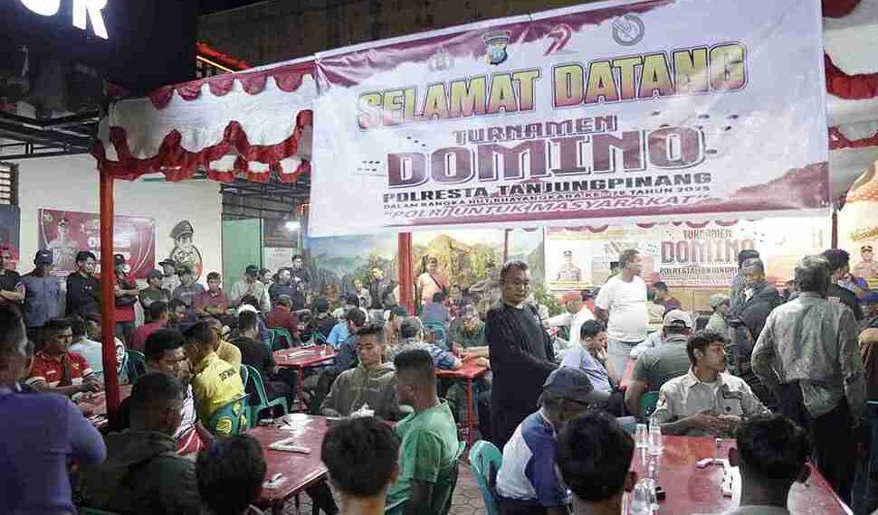 Turnamen Domino HUT Bhayangkara ke-79 Polsek Tanjungpinang Timur Meriah