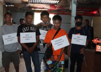 Polsek Sagulung Rekonstruksi Kasus Pembunuhan Berencana di Kafe, Tersangka Terancam Hukuman Mati