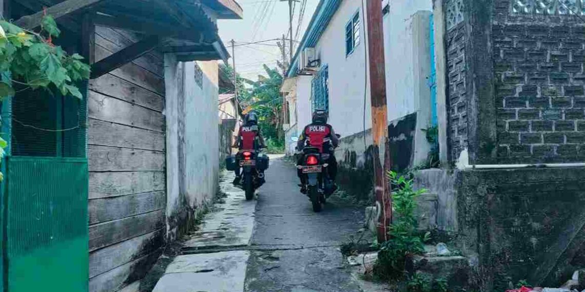 Polsek Meral Sisir Gang Sempit Titik Rawan Kejahatan