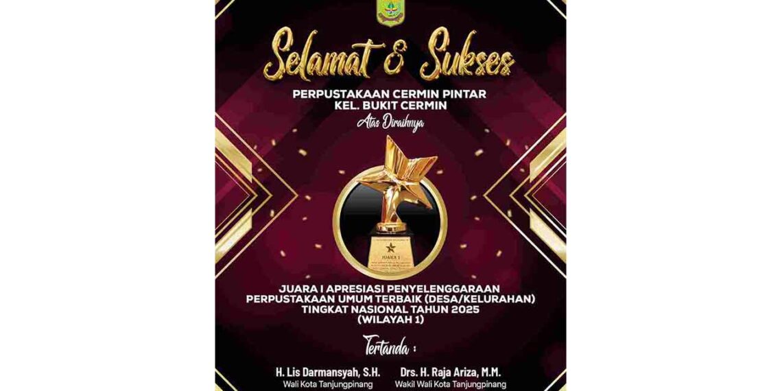 Perpustakaan Cermin Pintar Bukit Cermin Raih Juara 1 Nasional