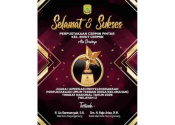 Perpustakaan Cermin Pintar Bukit Cermin Raih Juara 1 Nasional