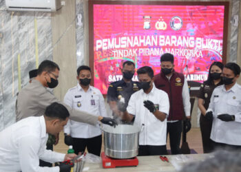 Polres Karimun Musnahkan 1,3 Kg Sabu, Ribuan Jiwa Diselamatkan