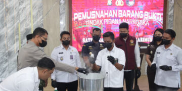 Polres Karimun Musnahkan 1,3 Kg Sabu, Ribuan Jiwa Diselamatkan