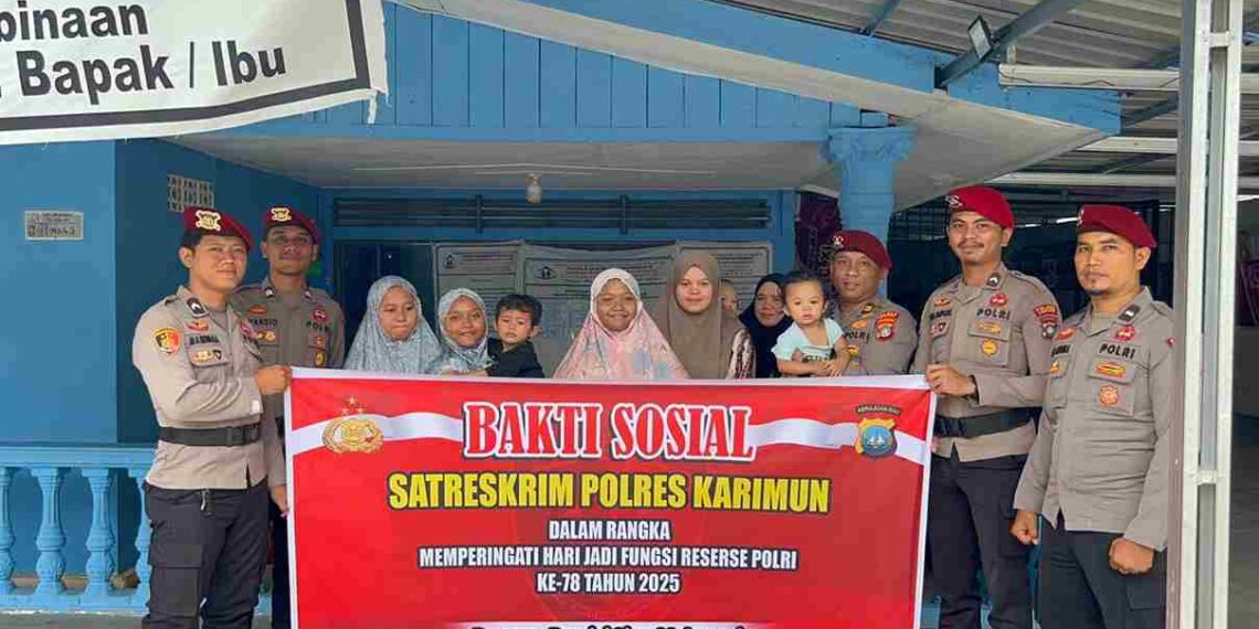 Reskrim Polres Karimun Tebar Kepedulian di Hari Jadi ke-78