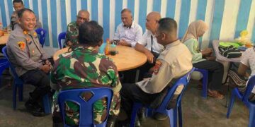 Kapolsek Kundur Perkuat Soliditas TNI–Polri Lewat Silaturahmi Bersama Koramil 03