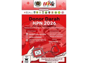 HPN 2026, PWI Tanjungpinang Galang Aksi Donor Darah Lintas Sektor