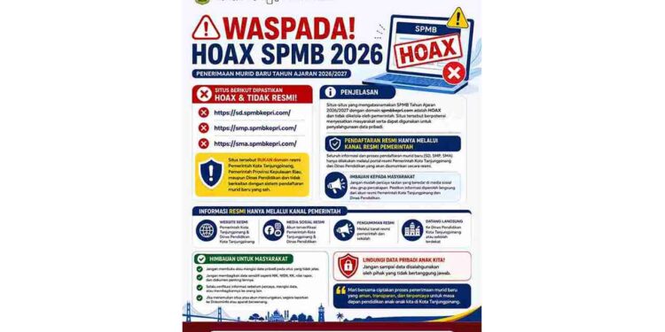 Pemko Tanjungpinang Peringatkan Situs SPMB Palsu, Warga Diminta Waspada