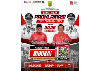 Pendaftaran Gerak Jalan Proklamasi Tanjungpinang 2026 Dibuka, Cukup Daftar Secara Online