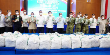 TNI AL Musnahkan 1,36 Ton Ketamin Hasil Pengungkapan MV King Sun di Batam