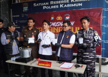 Polres Karimun Musnahkan 321 Gram Sabu dan 11,89 Gram Ganja